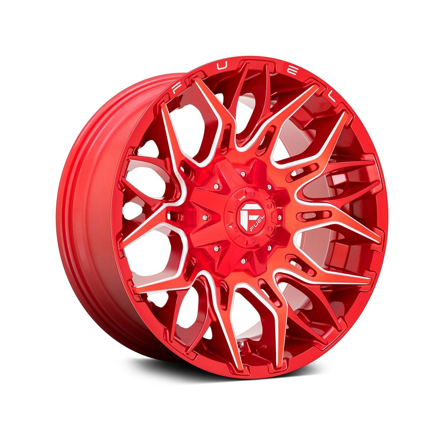 FUEL® - D771 TWITCH 1PC Candy Red with Milled Accents - الصورة 2