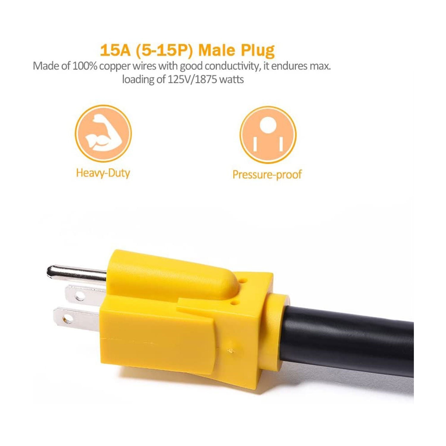 SnowyFox RV 15Amp to 50Amp Adapter - 15Male - الصورة 2
