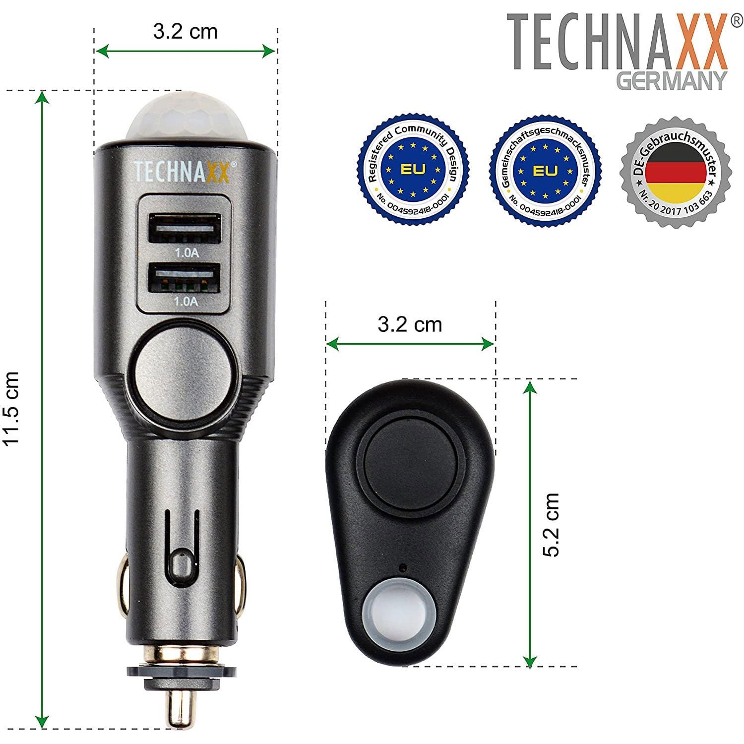 Technaxx car Alarm with Charging Function TX-100 - الصورة 4