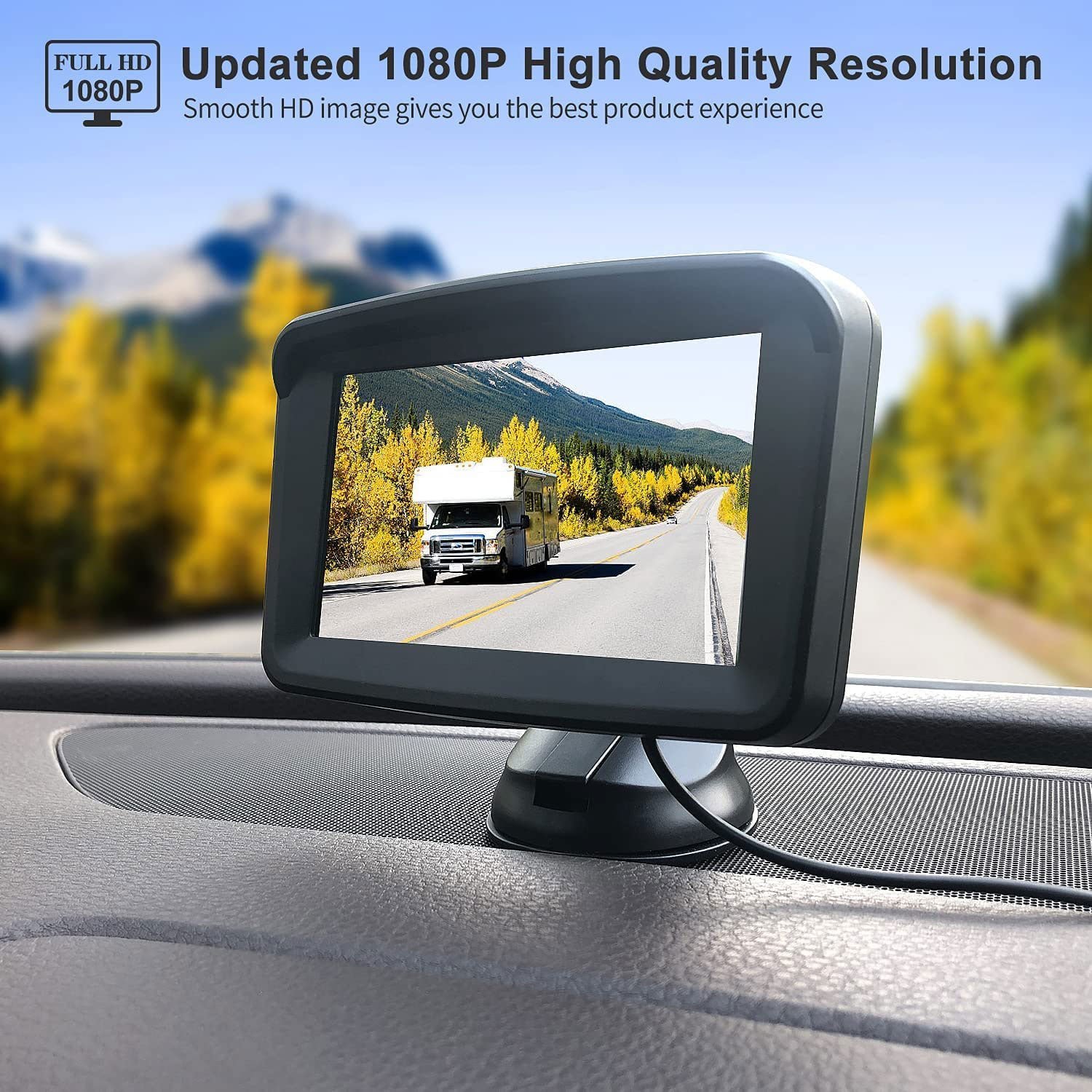 5" Monitor with 1080P Backup Camera for Truck - الصورة 2