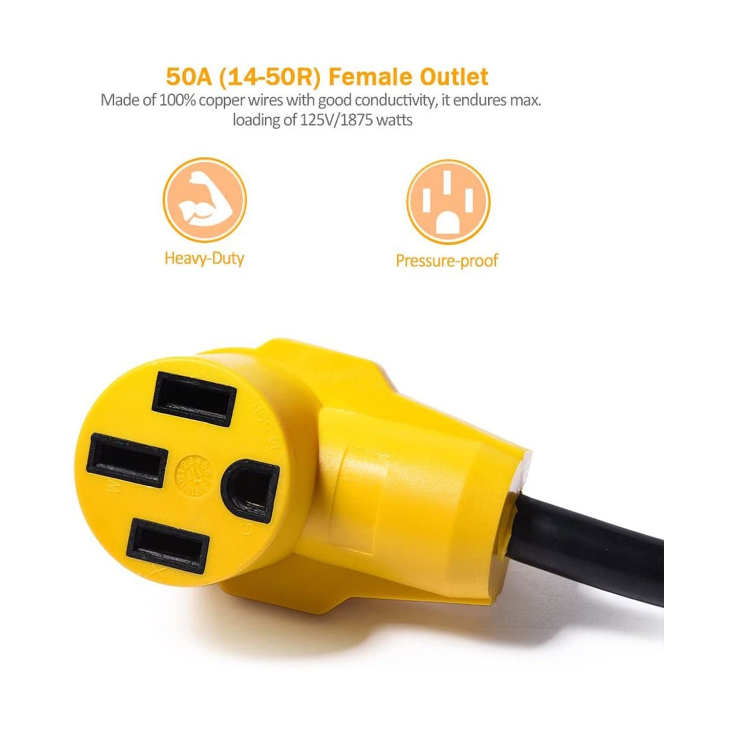 SnowyFox RV 15Amp to 50Amp Adapter - 15Male - الصورة 5