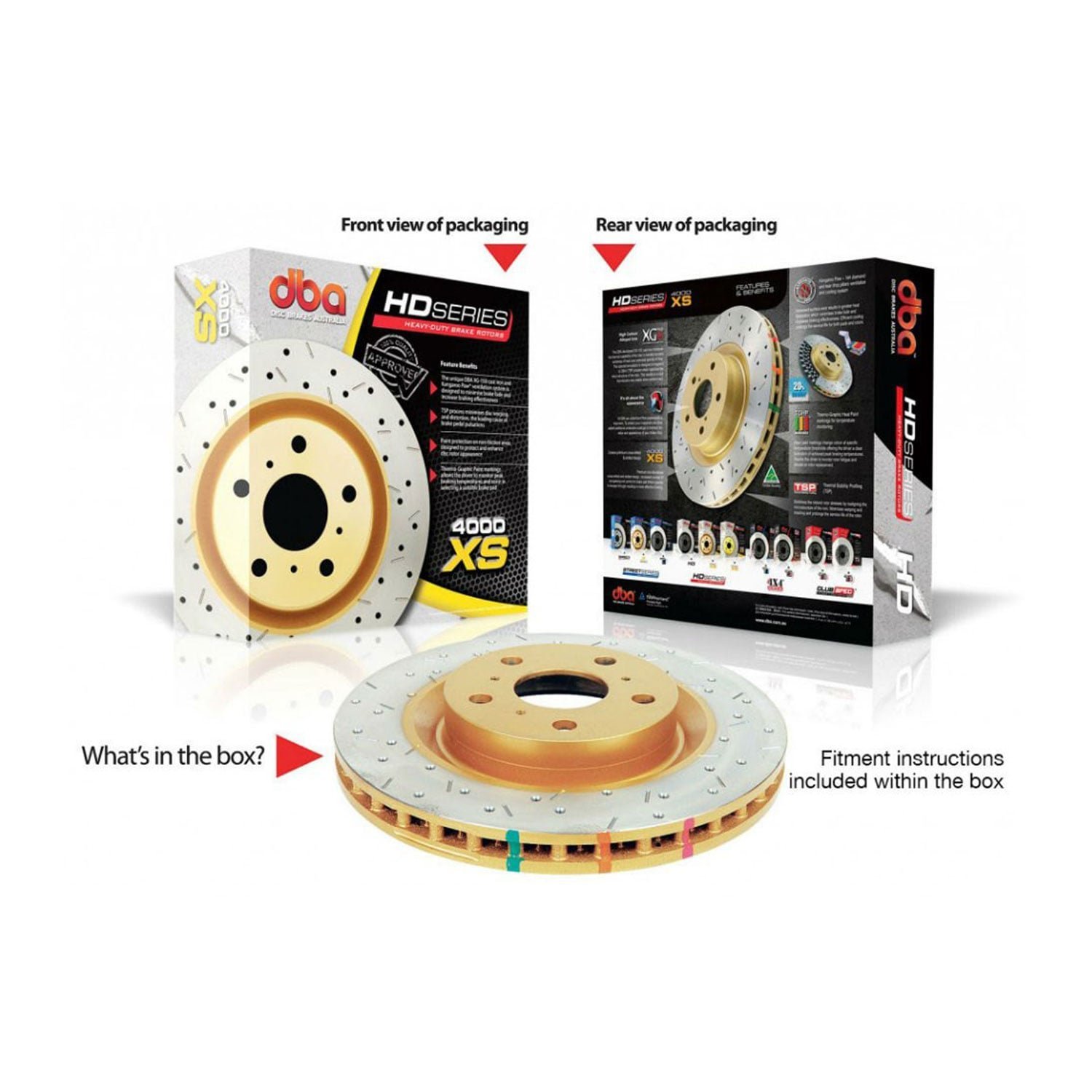 4000XS Drilled and Slotted Brake Rotor more details on - الصورة 3